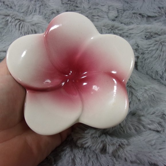 COPY - H-30 TROPICAL CLAY HAWAII PLUMERA CERAMIC TRINKET BOWL - Picture 8 of 8